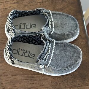 Hey Dude Kids Gray Moccasins